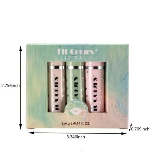 Moisturizing Lip Balm Sets Temperature Change Lip Balm Hydrating 3 PC gift set - Picture 6 of 8